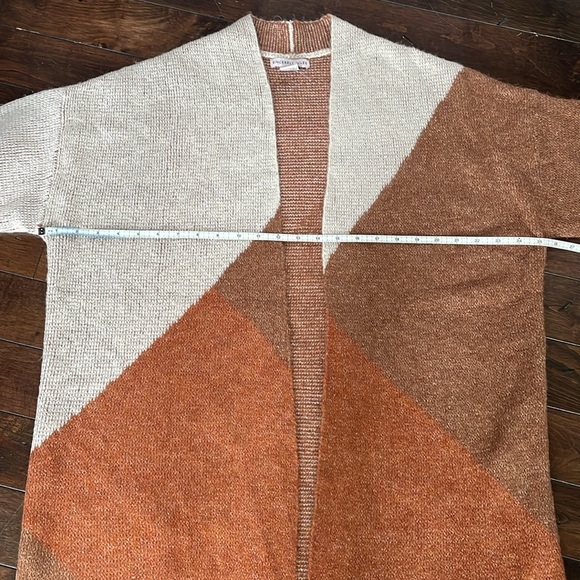 Sincerely Jules Duster Cardigan Color Block Womens XL Earth Tones Soft Cozy NEW - Picture 5 of 11